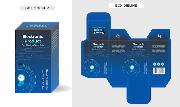 Box mockup and dieline