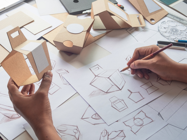 Packaging design sketches
