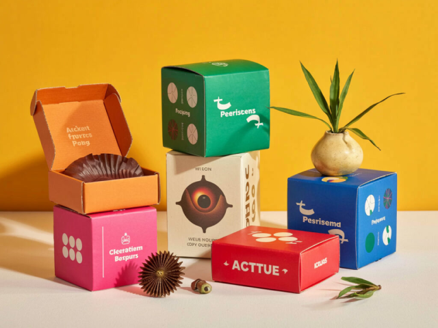 Printed cube boxes