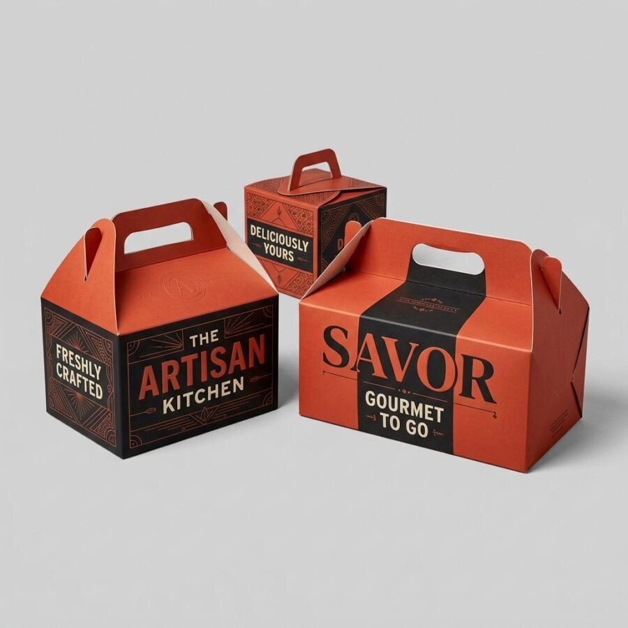 Custom Food Boxes With Handle
